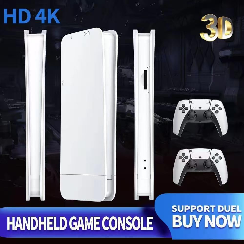 Game Console Stick, Nostalgia Gaming Stick, Plug &amp; Play TV Video Gaming Stick with 128G SD &amp;Built-in 30000+ Games, 4K HDMI Output,2.4G Wireless Controllers