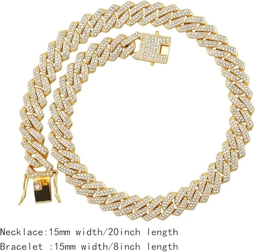 Luxury Gold Watch Necklace And Bracelet Set