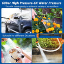 High Pressure Water Cleaning Gun,, Car Washer Cleaner with Adjustable 6 Modes Nozzle for Cleaning Garden